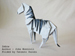 Photo Origami Zebra, Author : John Montroll, Folded by Tatsuto Suzuki